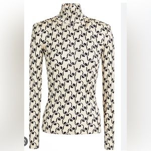 NWT Tory Burch Silk Jersey Turtleneck - sz L